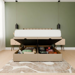 Tashken Wingback Ottoman Bed Frame