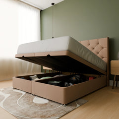 Sanaa Wingback Ottoman Bed Frame
