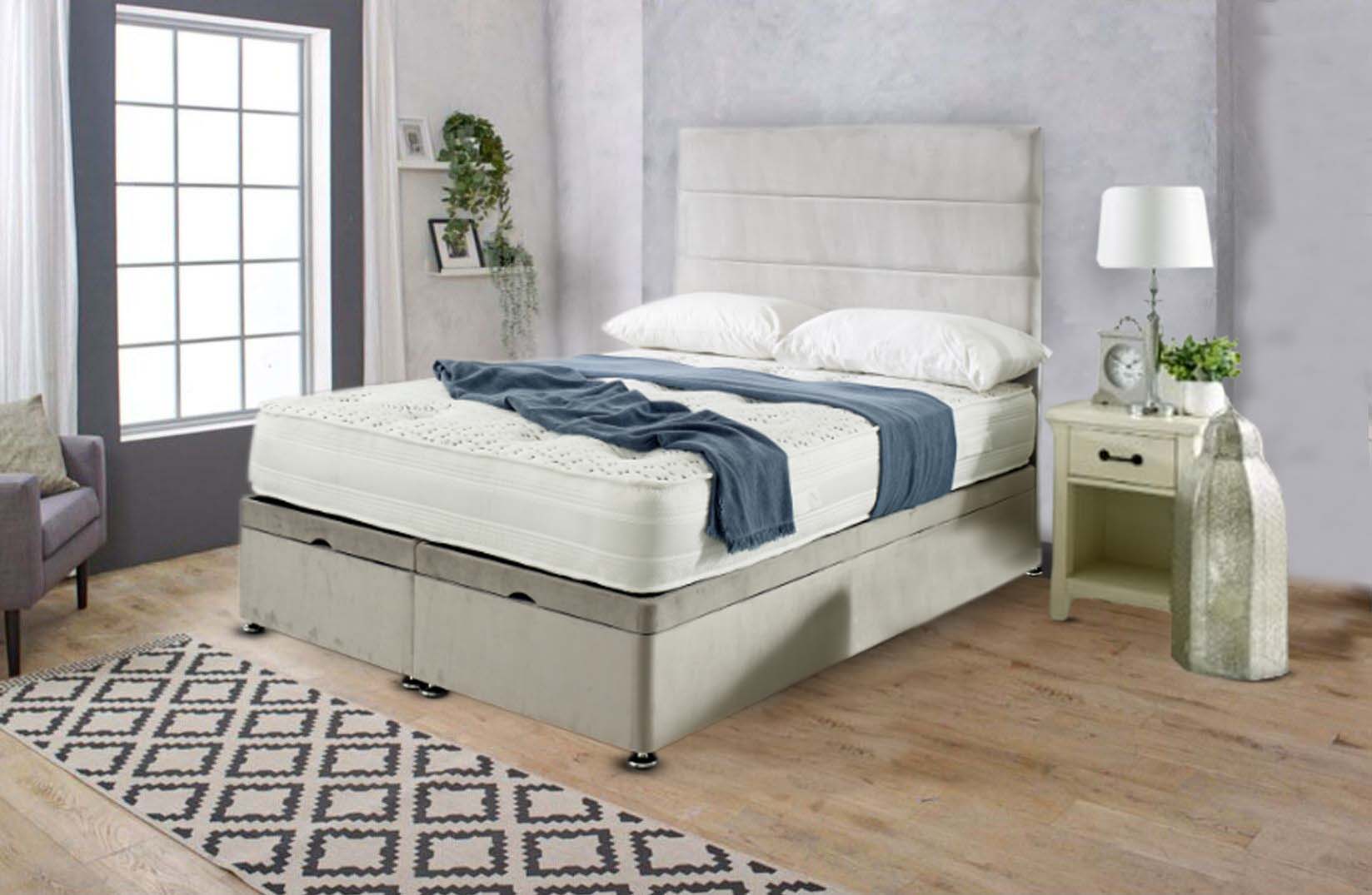 Off white ottoman bed