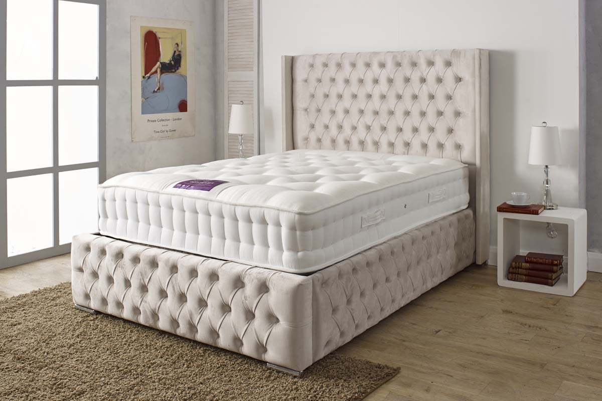 Luxury Sleigh Vienna Bed Frame With Wings